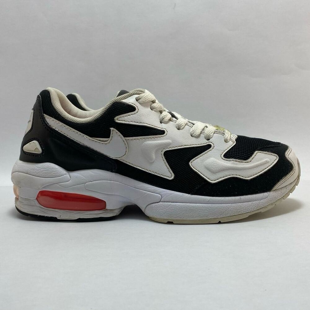 NIKE AIR MAX 2 Light Black Hyper Crimson Shoes Women's Size 6.5